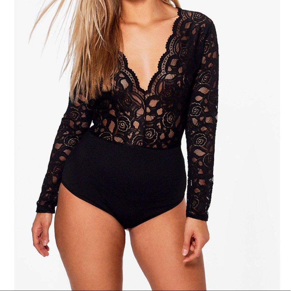 Black lace top